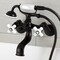 Kingston Brass Wall Mount Clawfoot Tub Faucet with Hand Shower, Oil Rubbed Bronze KS226PXORB - alternate 5